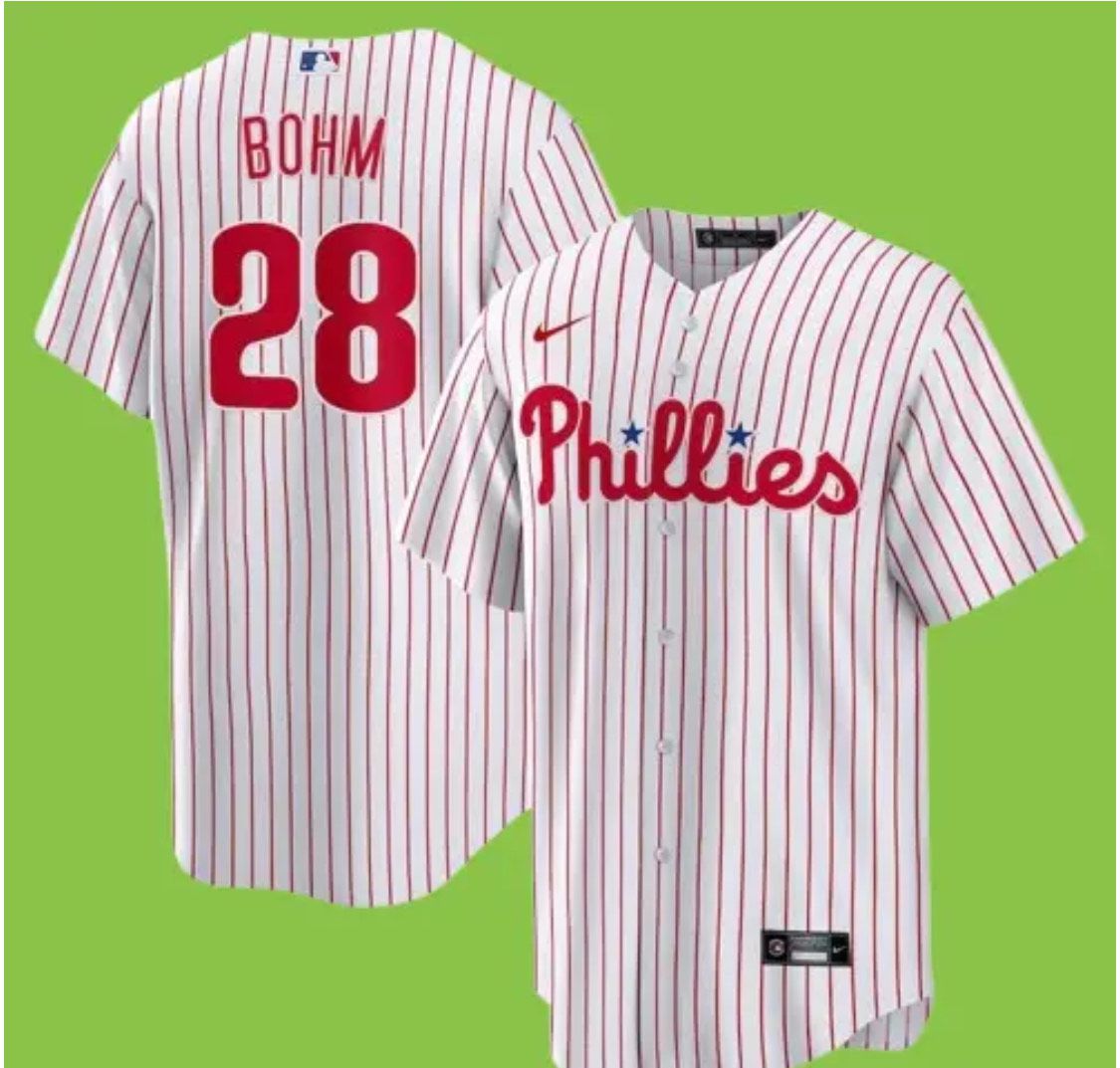 2024 MLB Men Philadelphia Phillies #28 Bohm Nike White Home Limited Player Jersey